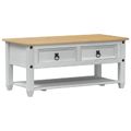 vidaXL Konferenčný stolík Biela 100 x 48 x 45 cm Borovicový masív
