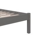 vidaXL Posteľný rám, sivý drevený masív 75x190 cm malé jednolôžko