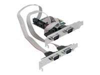 Sériový adaptér - PCIe 1.1 nízky profil - RS-232 x 4 - zelená