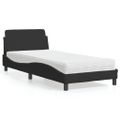 vidaXL Posteľ s matracom Dover čierny 90x190 cm zamat