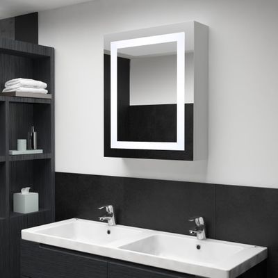 vidaXL LED kúpeľňová zrkadlová skrinka 50x13x70 cm