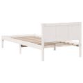 vidaXL Rám postele Biela 80 x 200 cm Borovicový masív