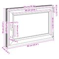 vidaXL Otočné a sklopné okno do suterénu RISOR 90 x 70 cm PVC a sklo