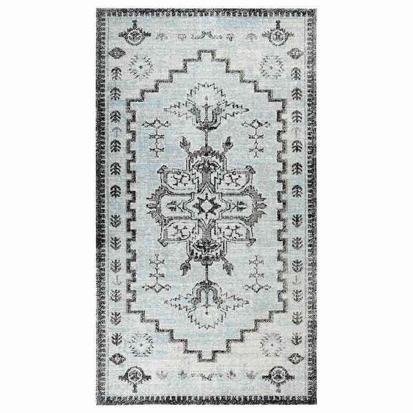 vidaXL Vonkajší koberec hladké tkanie 115x170 cm zelený a sivý