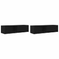 vidaXL TV skrinky 2 ks Dub čierny 100x31x25,5 cm Konštrukčné drevo