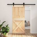 vidaXL Posuvné dvere Prírodná a čierna 90 x 210 cm