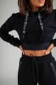 Dámska mikina Essential Cropped Hoodie Black - STRIX, veľkosť XS