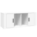 vidaXL TV skrinka biela 100x35x40 cm spracované drevo