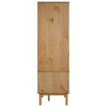 vidaXL Šatná skriňa OTTA Čierna 76,5 x 53 x 172 cm Borovicový masív