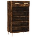 vidaXL Botník dymový dub 60x35x105 cm kompozitné drevo