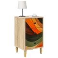 vidaXL Nočný stolík BONN Dub sonoma 36 x 33 x 60 cm Kompozitné drevo