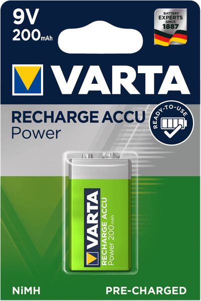 Varta R2U 6F22 9V Ni-MH 200 mAh 8, 4V rechargeable battery