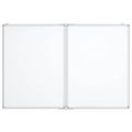 vidaXL Magnetická biela tabuľa skladacia 120x100x1,7 cm hliník