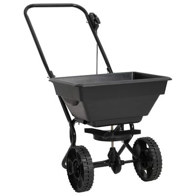 vidaXL Posypový vozík na soľ, PVC a oceľ 80x46x75 cm, 15 l