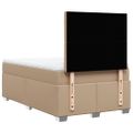 vidaXL Boxspring posteľ s matracom kapučínová 120x200 cm umelá koža