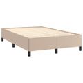 vidaXL Boxspring posteľ+matrac a LED, kapučínová 120x190cm, umelá koža