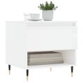 vidaXL Konferenčné stolíky 2 ks lesklé biele 50x46x50 cm kompoz. drevo