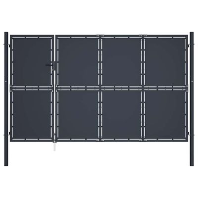 vidaXL Záhradná brána z ocele 350x175 cm antracitová