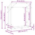 vidaXL Regál na krbové drevo s pláštenkou 100,5x40,5x110,5 cm