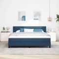 vidaXL Posteľ s pružinovým rámom Modrá 200 x 180 cm látka