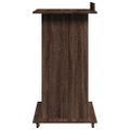 vidaXL Rečnícky pult kolieska zásuvka hnedý dub 55x55x107 cm kom.drevo
