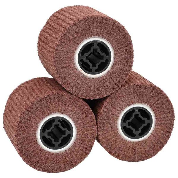 vidaXL Brúsne valce 3 pcs Hnedá 12 x 12 x 10 cm Syntetické vlákno