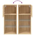 vidaXL TV skrinka s LED svetlami dub sonoma 40,5x30x90 cm