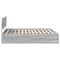 vidaXL Rám postele Sivý Sonoma 200 x 200 cm Kompozitné drevo