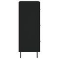 vidaXL Komoda čierna 34,5x34x90 cm spracované drevo