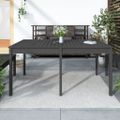 vidaXL Záhradný stolík sivý 159,5x82,5x76 cm borovicový masív