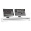 vidaXL Stojan na monitor, biely 100x24x13 cm, kompozitné drevo