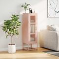 vidaXL Highboard Pink 36x39x123 cm Oceľ valcovaná za studena