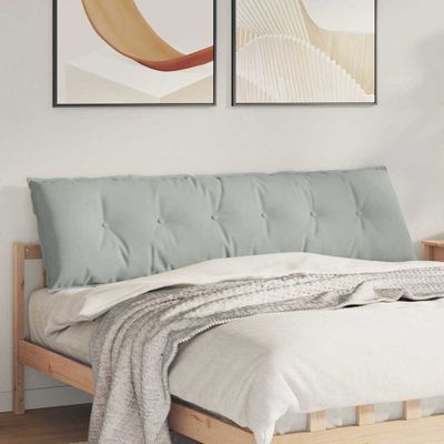 vidaXL Poduška na chrbát Svetlosivá 180 x 50 cm Kordúrová tkanina