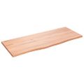 vidaXL Kúpeľňová doska bledohnedá 100x40x2 cm ošetrený masív