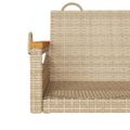 vidaXL Hojdacia lavica čierna 109x62x40 cm polyratan