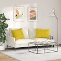 vidaXL Vankúše na pohovku 2 pcs Žltá 70 x 50 cm Kordúrová tkanina
