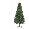vidaXL Umelý vianočný stromček s borovicovými šiškami zelený 210 cm