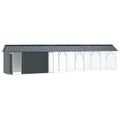 vidaXL Klietka pre vtákov Antracit 630 x 103 x 142 cm Pozinkovaná oceľ