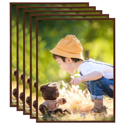 vidaXL Fotorámiky na stenu alebo stôl 5 ks bronzové 20x25 cm MDF