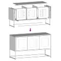 TV skrinka vidaXL Čierna 100,5x39x60,5 cm Oceľ valcovaná za studena