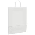 vidaXL Papierové tašky 50 ks s rúčkami, biele, 32x12x42 cm