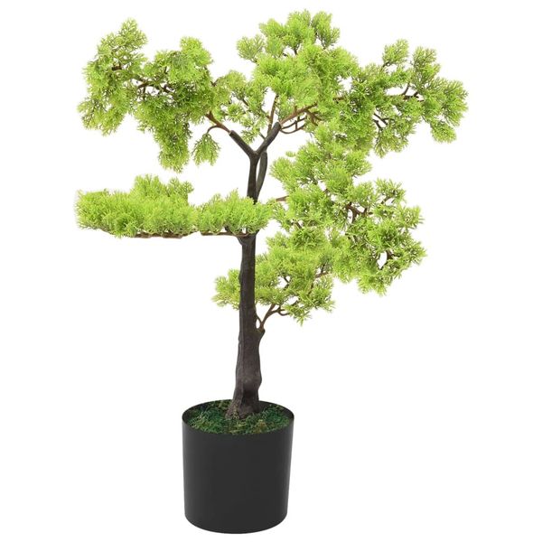 vidaXL Umelý bonsaj, cyprus s kvetináčom 60 cm, zelený