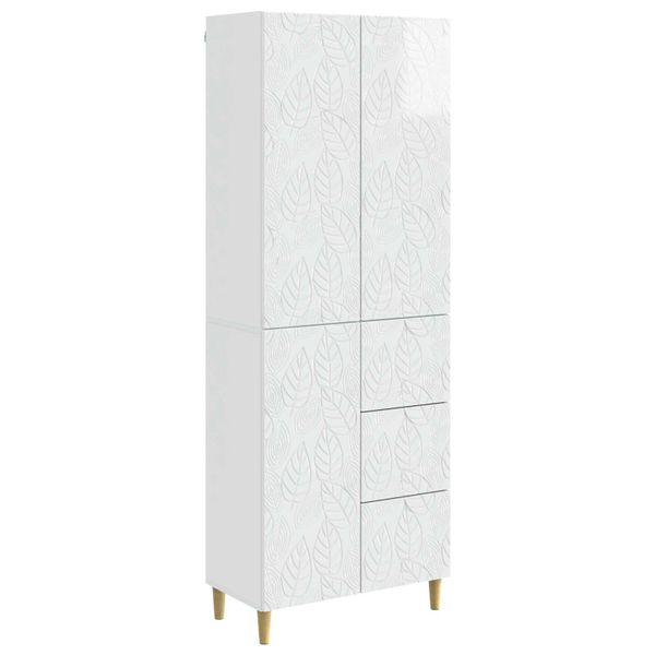 vidaXL 2 pcs Biela s vysokým leskom