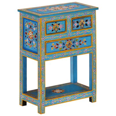 vidaXL Komoda tyrkysová 55x30x76 cm masívne mangovníkové drevo