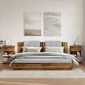 vidaXL Nočné skrinky 2 ks Staré drevo 40x35x65 cm Konštruktérske drevo