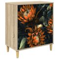 vidaXL Příborník LOCHEM Oranžový vzor 66 x 36,5 x 75 cm Sonoma