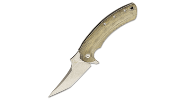 FOX Knives FX-537 SW taktický vreckový nôž 8,5 cm, Stonewash, Micarta, titán