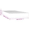 vidaXL Matrac s taštičkovými pružinami stredná tvrdosť krémový 100x200x20cm umelá koža