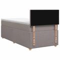 vidaXL Posteľ boxspring s matracom Sivohnedá 90 x 190 cm Látka