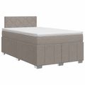 vidaXL Posteľ boxspring s matracom Sivohnedá 120 x 200 cm Látka